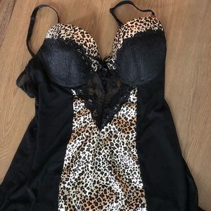 Leopard Print Teddy Lingerie